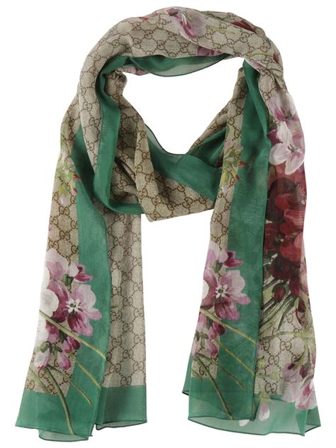 gucci silk scarf green|Gucci silk scarf women.